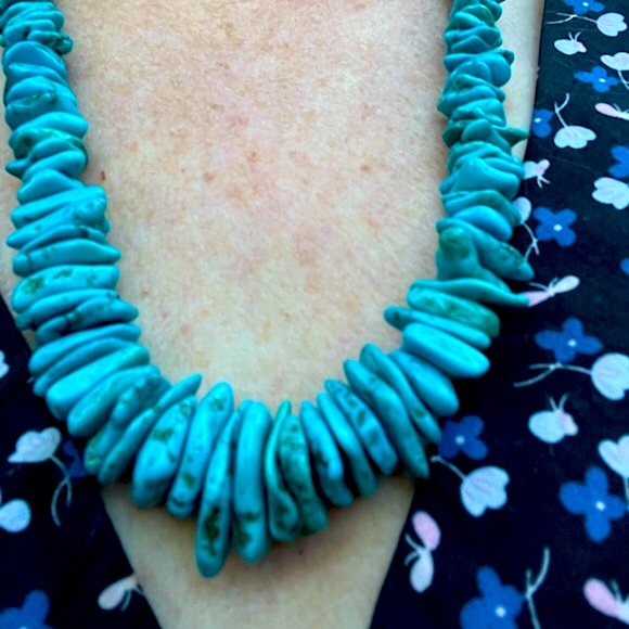 Turquoise and Sterling Silver necklace - Picture 12 of 13